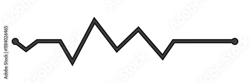 Heartbeat icon collection. Set of black cardiology pulse icons. Heartbeat icons in black. Medical heartbeat symbol collection