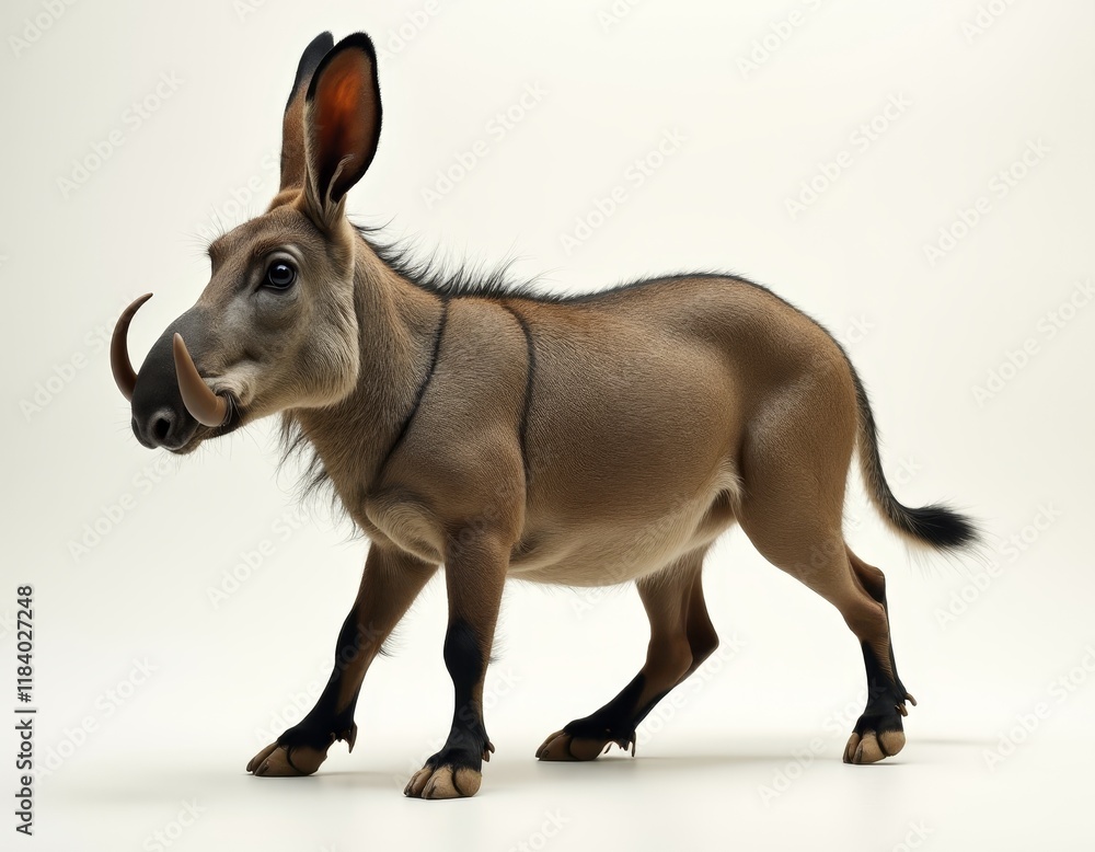 Fototapeta premium Hybrid animal between warthog and hare.