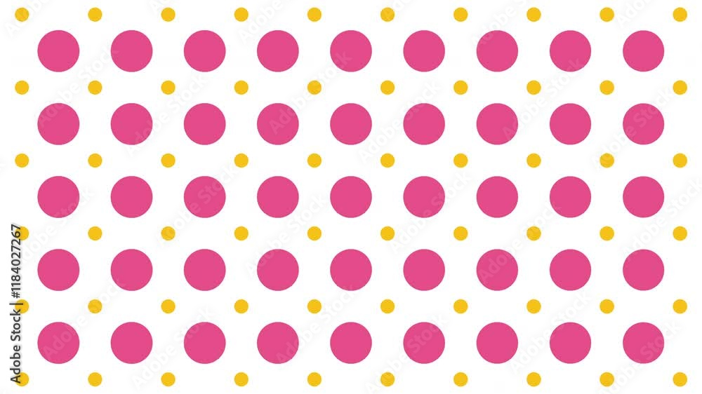 Polka Dot Seamless Loop Animation on White Background Polka Dot Seamless Loop Animation on White Background