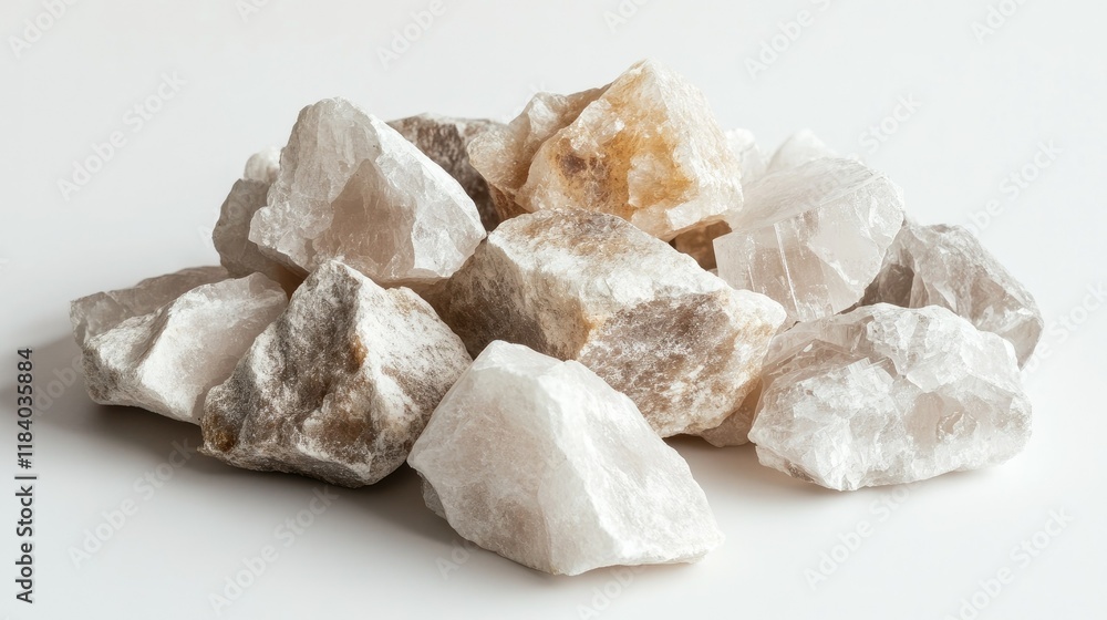 A cluster of natural chalk rocks in soft, earthy tones, displayed on a simple white background. A cluster of natural chalk rocks in soft, earthy tones, displayed on a simple white background.