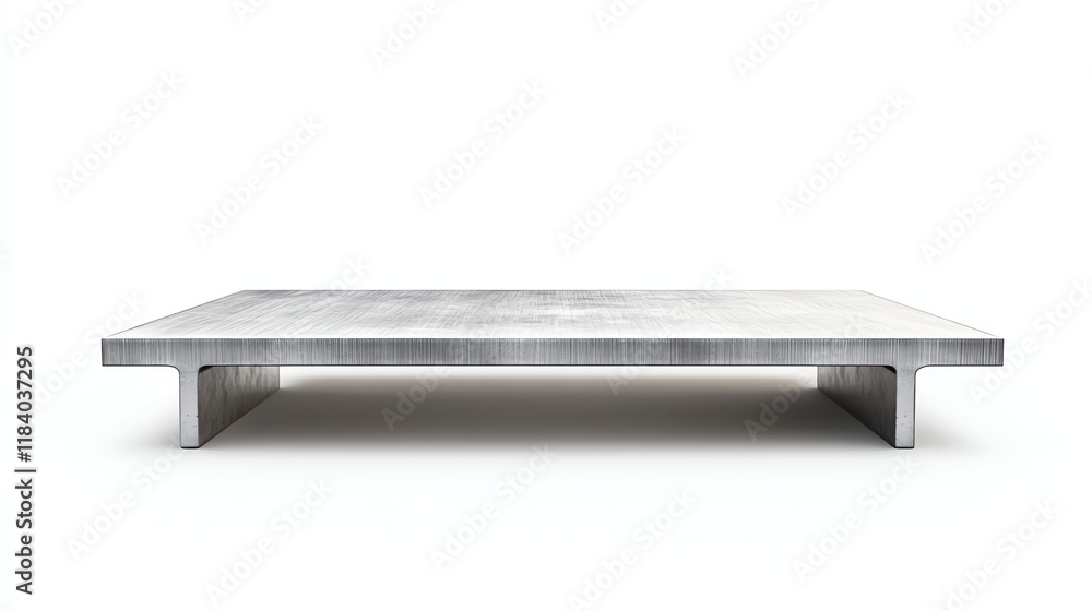 Minimalist gray display platform, white isolated background. Minimalist gray display platform, white isolated background.