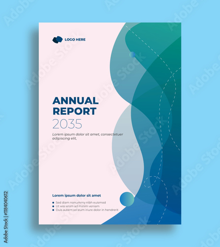 modern cover annual report template design