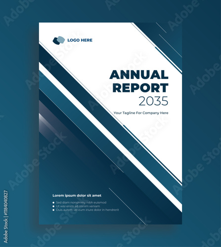 modern cover annual report template design