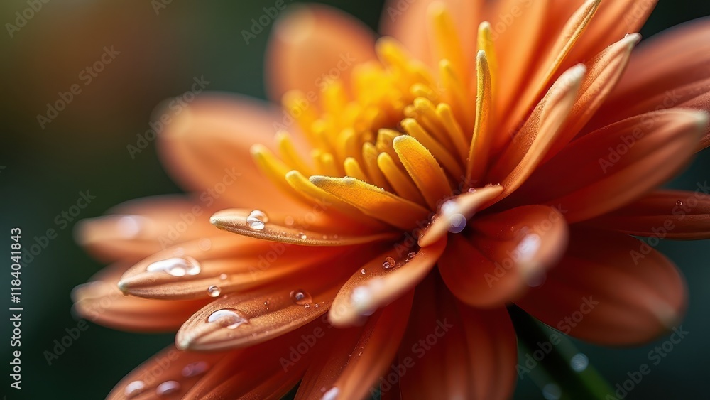 Fototapeta premium Close-Up of Vibrant Red Flower Petals With Dewdrops in Soft Lighting