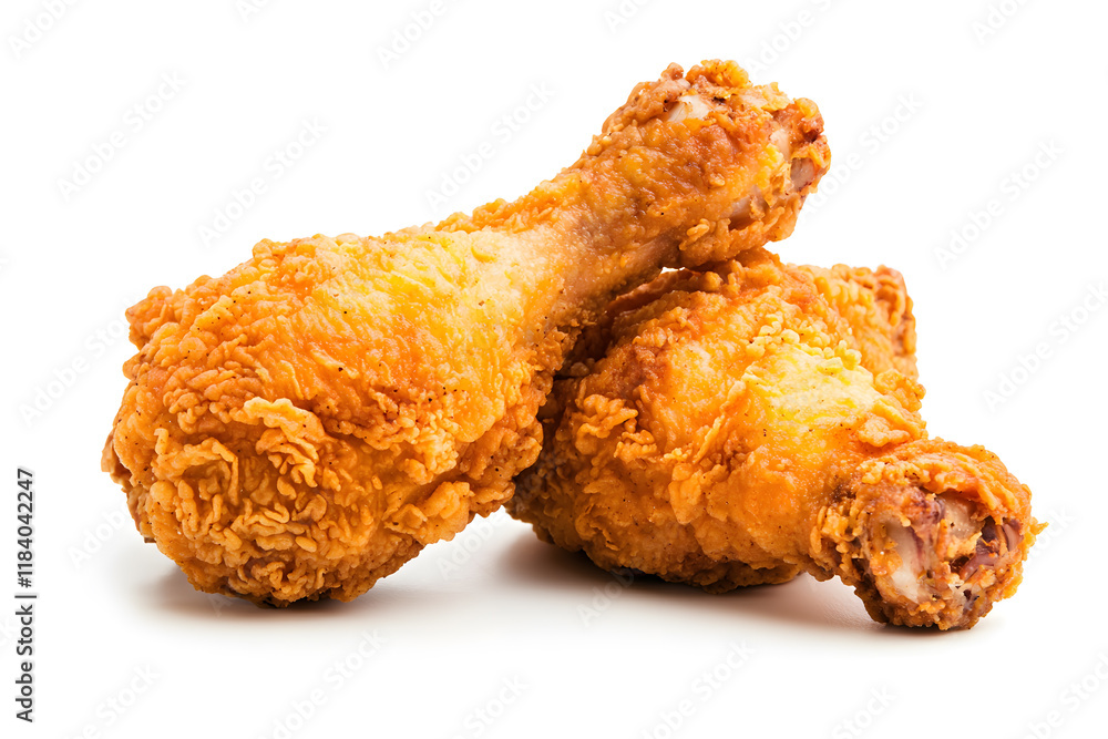 Crispy Fried Chicken Drumstick kfc isolated, isolated on white background