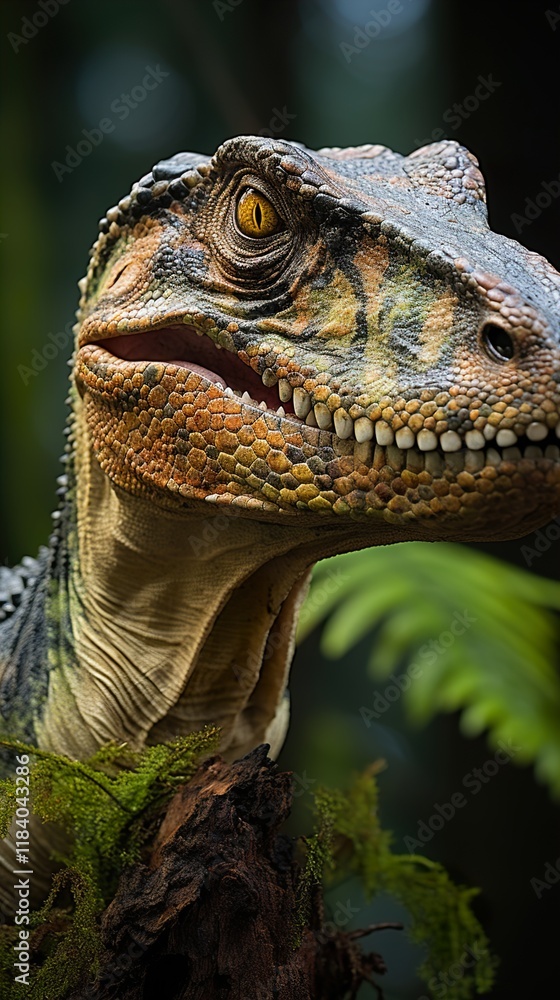 Obraz premium iguana on a tree HD 8K wallpaper Stock Photographic Image