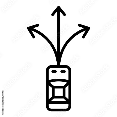 Three-Point Turn Icon