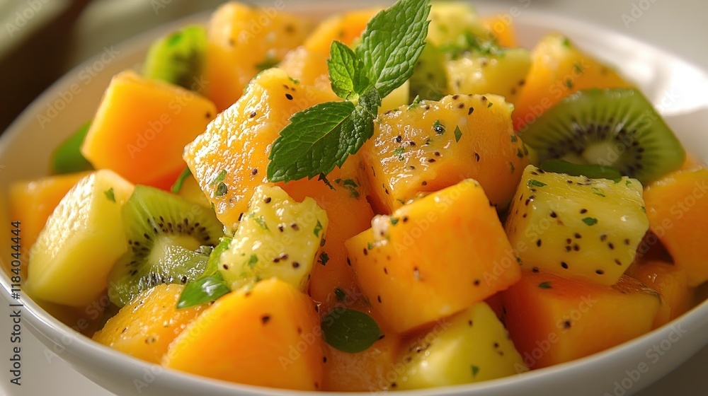Refreshing Tropical Fruit Salad with Mint Refreshing Tropical Fruit Salad with Mint