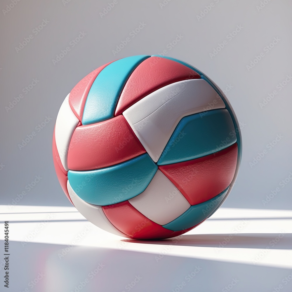 Naklejka premium colorful illustration of a volley ball isolated white background