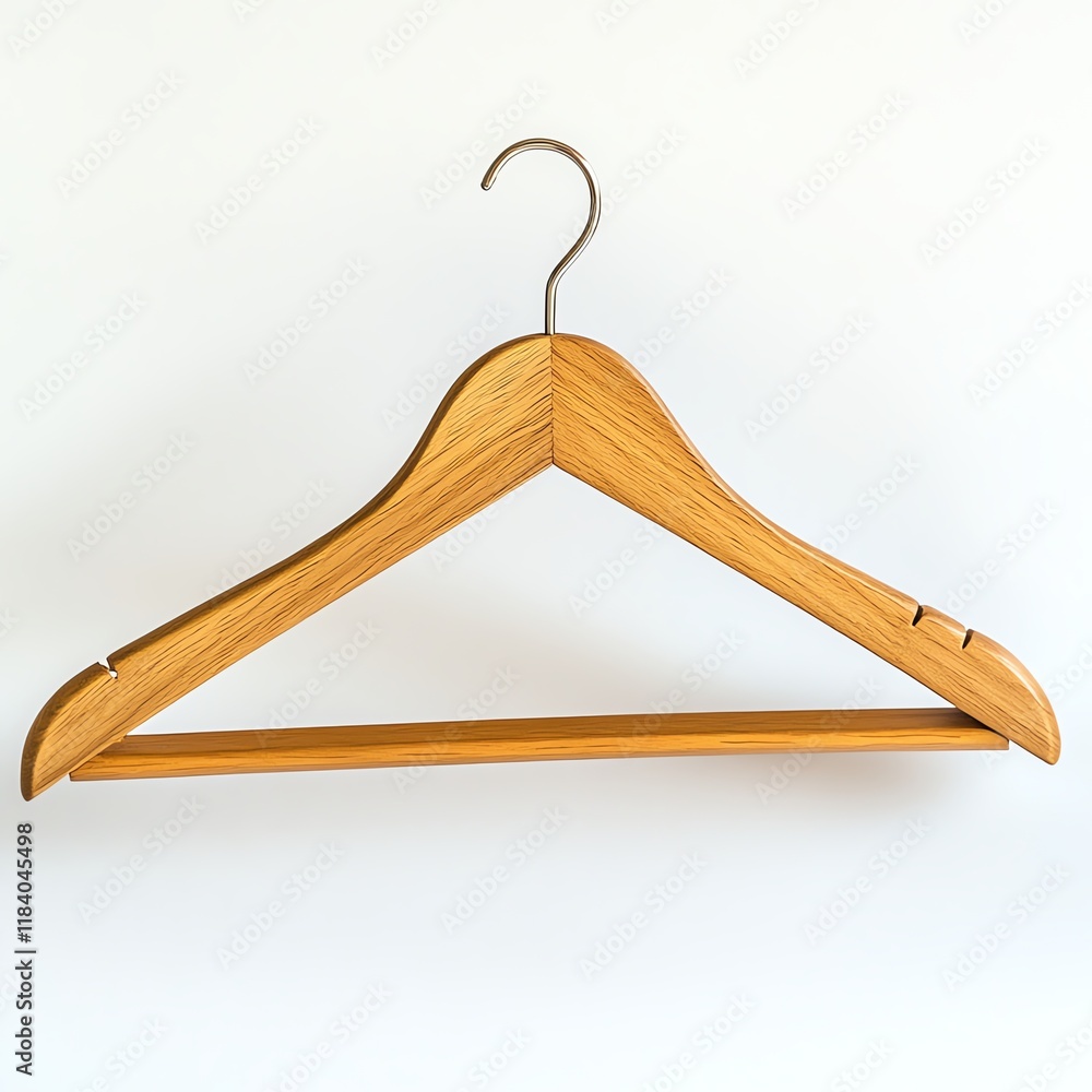 Wooden clothes hanger on a white isolated background. Wooden clothes hanger on a white isolated background.