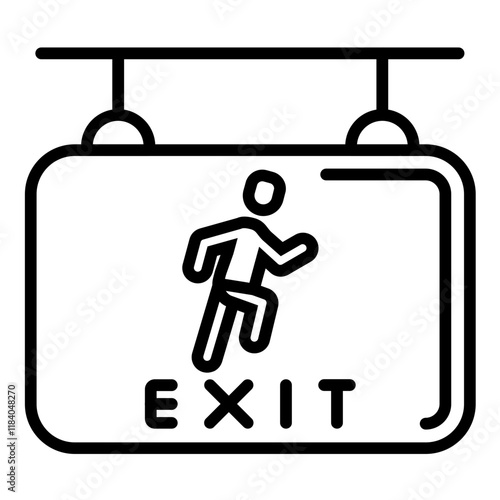 Emergency Exit Sign Icon