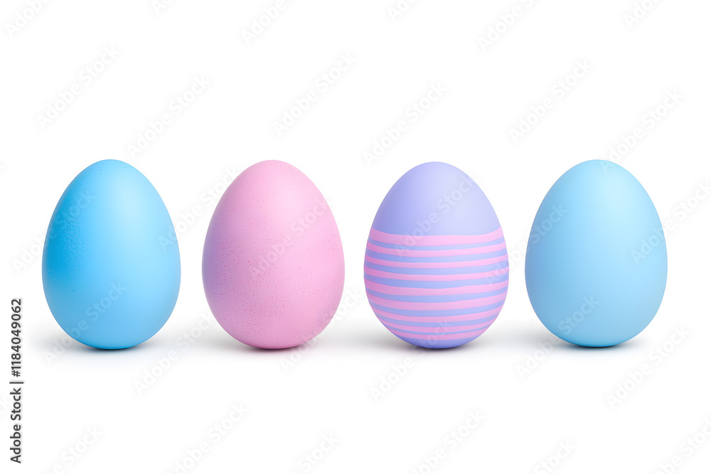 Colorful easter eggs collection isolated on white background Colorful easter eggs collection isolated on white background
