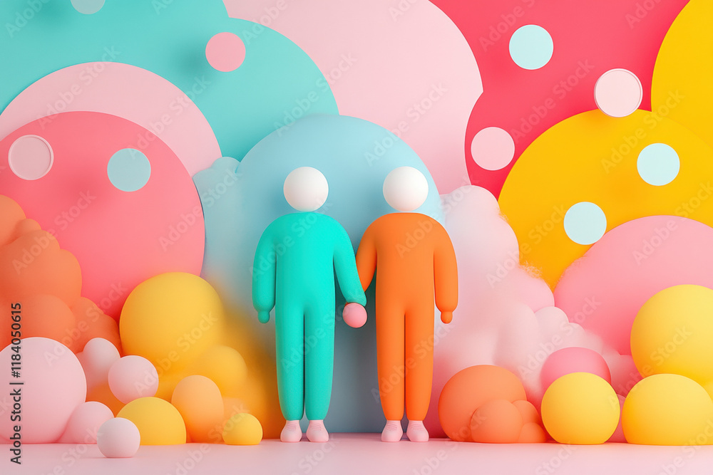 Dating online, Two glowing pastel figures holding hands in a digital setting, evoking themes of connection, friendship, and creativity in a vibrant, artistic style. Dating online, Two glowing pastel figures holding hands in a digital setting, evoking themes of connection, friendship, and creativity in a vibrant, artistic style.