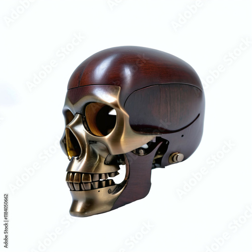 Skull made of mahogany wood...