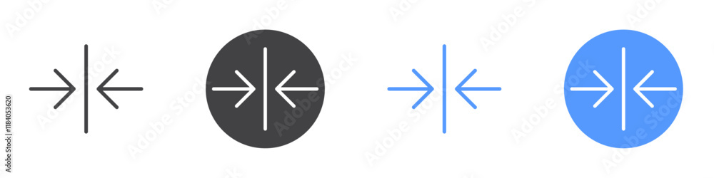 Align horizontal icon vector symbol outline sign Align horizontal icon vector symbol outline sign
