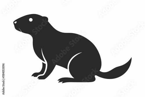 prairie dog silhouette icon vector