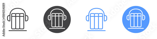 Audio book icon vector symbol outline sign