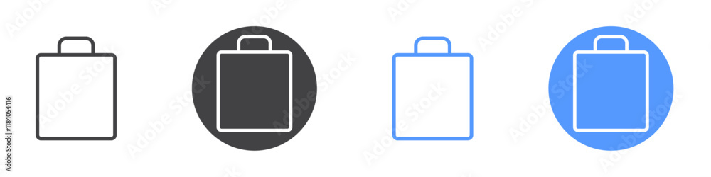 Bag icon vector symbol outline sign Bag icon vector symbol outline sign