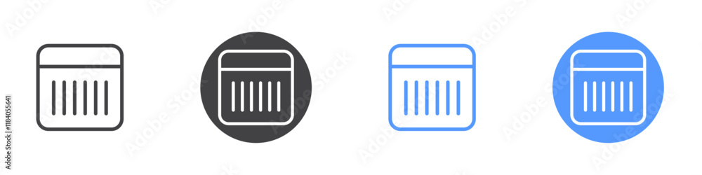Calendar week icon vector symbol outline sign Calendar week icon vector symbol outline sign