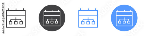 Calendar share icon vector symbol outline sign