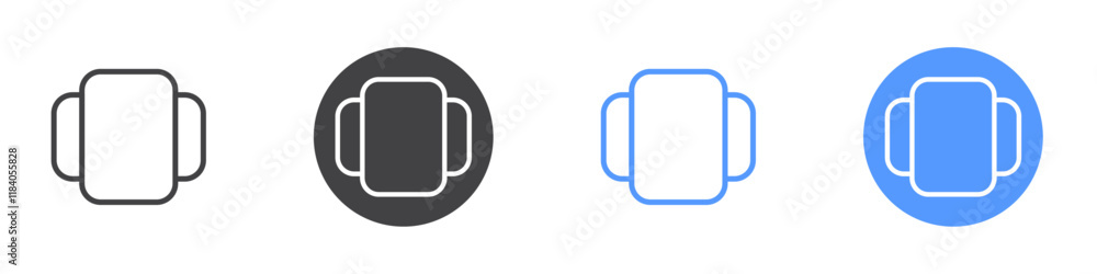 Card view icon vector symbol outline sign Card view icon vector symbol outline sign