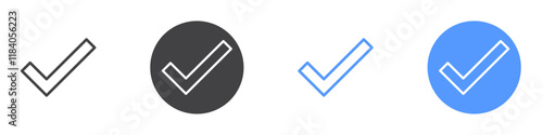 Check icon vector symbol outline sign