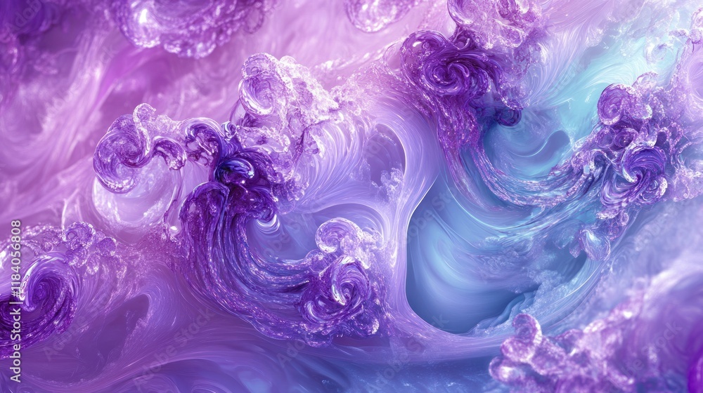 Abstract swirling purple and blue liquid paint texture background. Abstract swirling purple and blue liquid paint texture background.