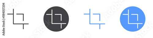 Crop icon vector symbol outline sign