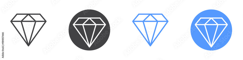 Diamond icon vector symbol outline sign Diamond icon vector symbol outline sign