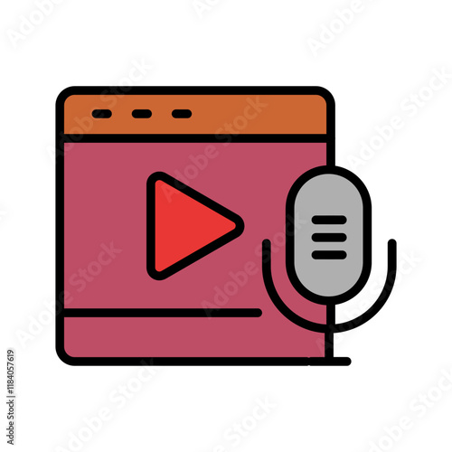 Podcast Playlist Icon Design