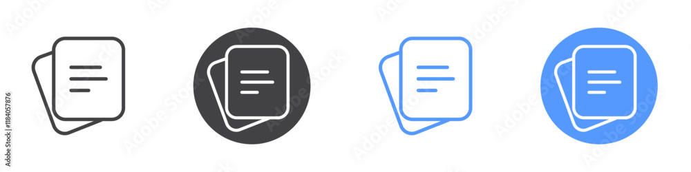Document stack icon vector symbol outline sign Document stack icon vector symbol outline sign