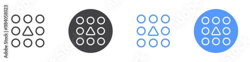 Dots and co icon vector symbol outline sign
