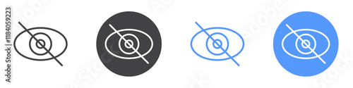 Hide icon vector symbol outline sign