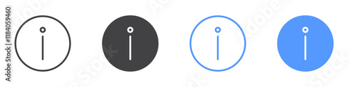 Info icon vector symbol outline sign