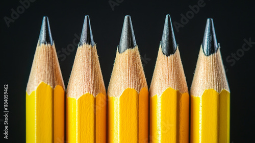 Wallpaper Mural "Ready to Create: Sharpened Yellow Pencils on Black Background"

 Torontodigital.ca