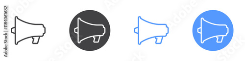 Megaphone icon vector symbol outline sign