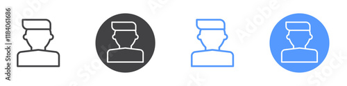 Male icon vector symbol outline sign