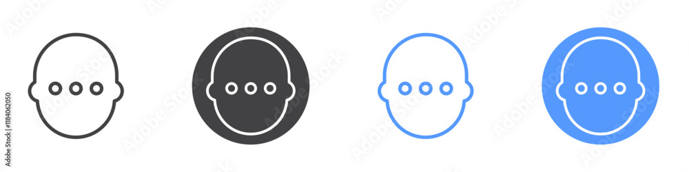 Neutral desicion icon vector symbol outline sign Neutral desicion icon vector symbol outline sign
