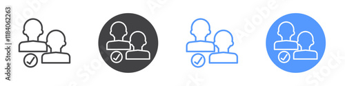 Partner approve icon vector symbol outline sign