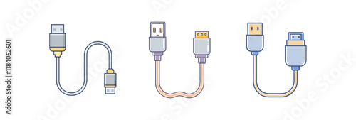 hdmi cable vector icon, office vector illustration - simple illustration of hdmi cable perfect for logos, and office-themed designs.
