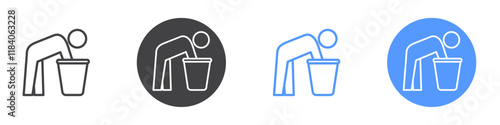 Reuse icon vector symbol outline sign