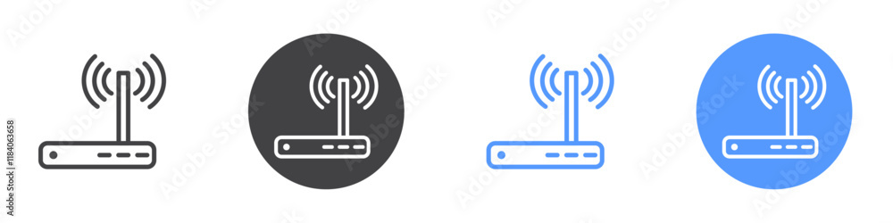 Router icon vector symbol outline sign Router icon vector symbol outline sign