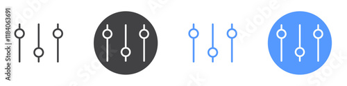 Sliders icon vector symbol outline sign
