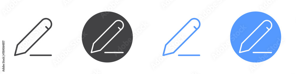 Write icon vector symbol outline sign