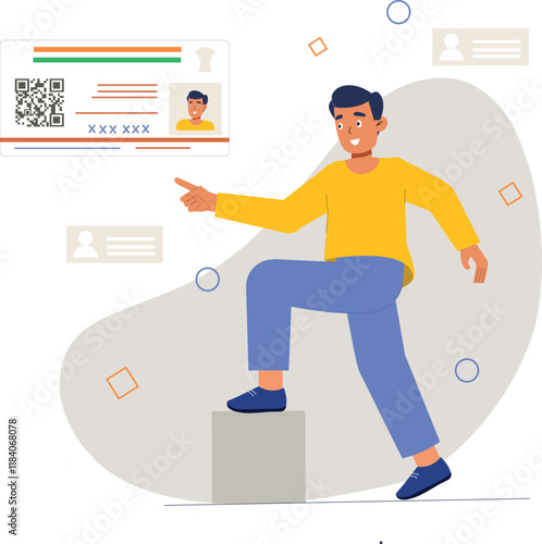 Efficient digital transactions illustrated with Aadhar card payment systems.