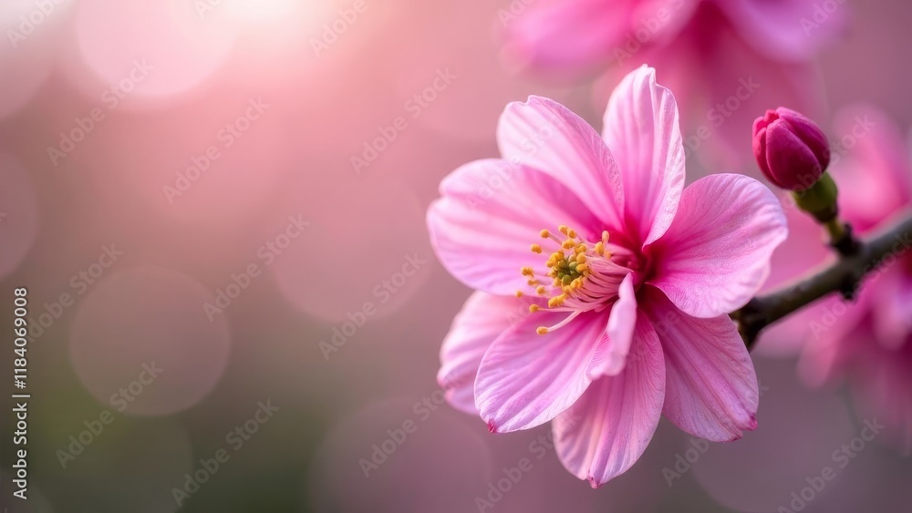 Spring card. spring background with delicate pink sakura flowers in full bloom
Spring card. spring background with delicate pink sakura flowers in full bloom