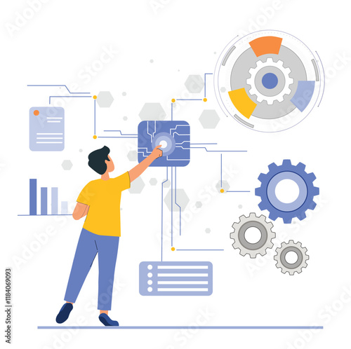 Innovative digital solution systems illustrated for advanced technological applications.