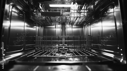 Inside a brand new dishwasher photo