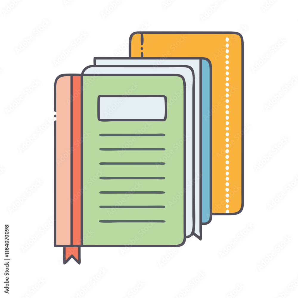 notebooks vector icon, office vector illustration - simple illustration of notebooks perfect for logos, and office-themed designs. notebooks vector icon, office vector illustration - simple illustration of notebooks perfect for logos, and office-themed designs.