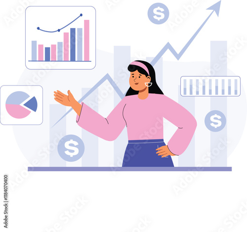 A sales progress depiction, illustrating enhanced business planning and strategic growth.